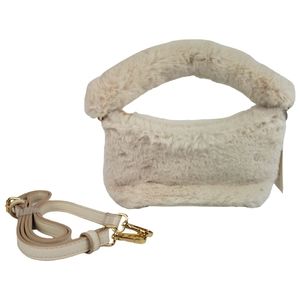 A new day NWT Faux Fur Purse in Tofu Removable Cross Body